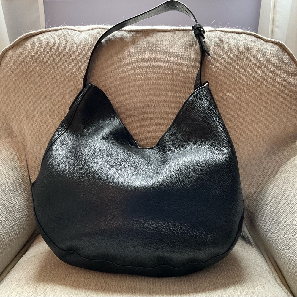 Banana Republic Black Pebbled Leather Hobo Bag - never used